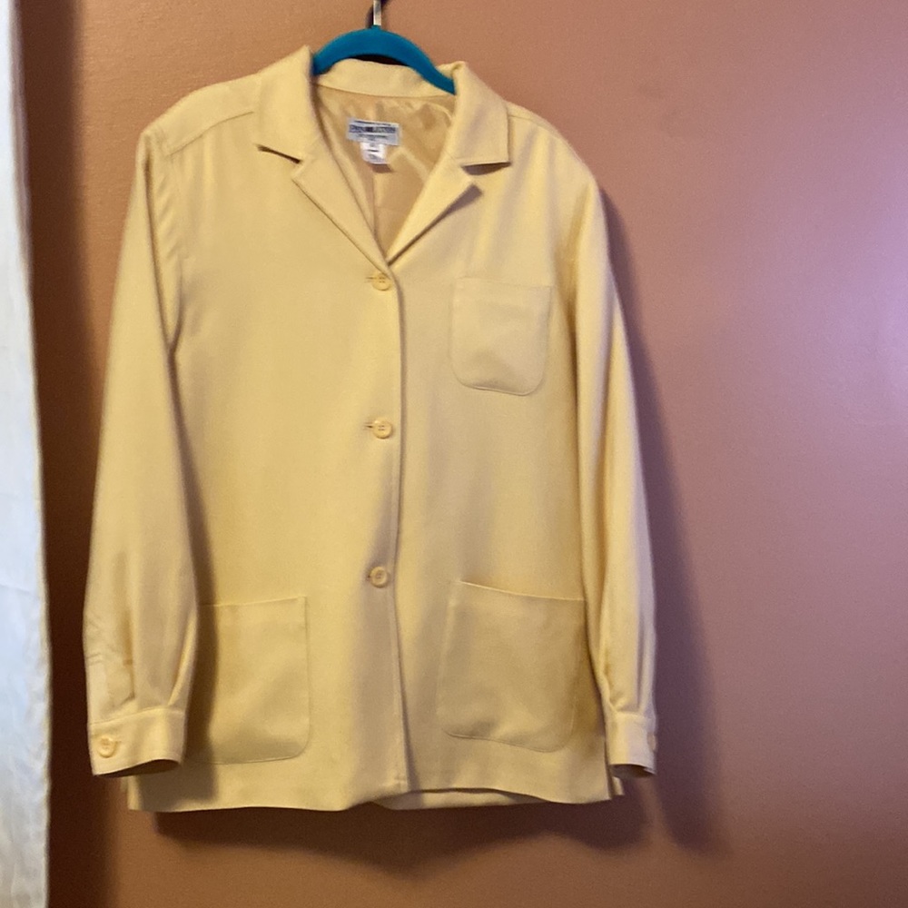 Pendleton Light Yellow 3-Button Blazer With Pocke… - image 1